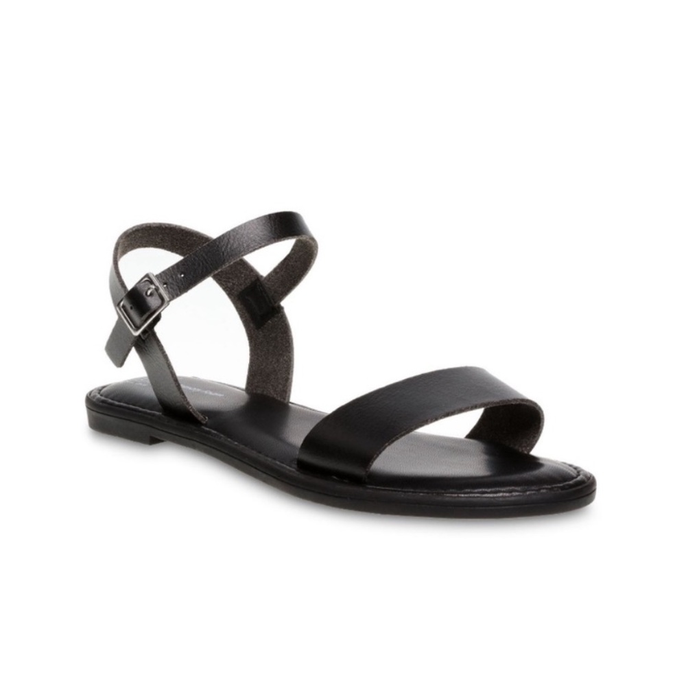 Elegant Black Ankle Strap Sandals